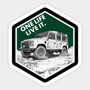 Defender - One life live it Sticker